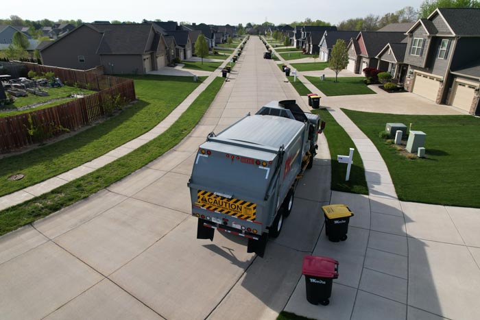 residential pick up service from above