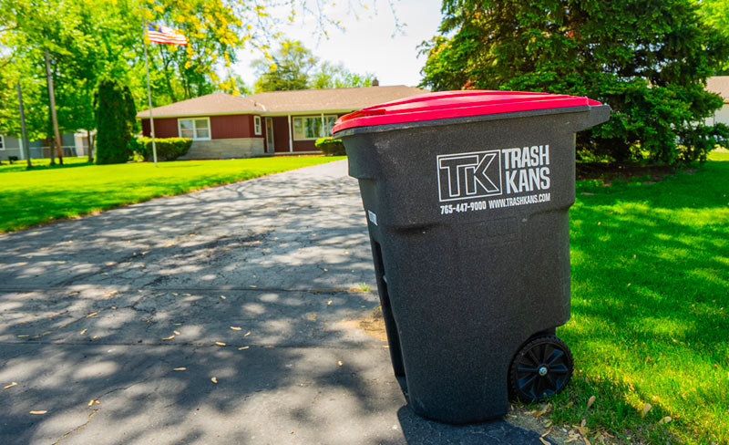 indiana-garbage-service Trash Removal Residential Cart on Curb