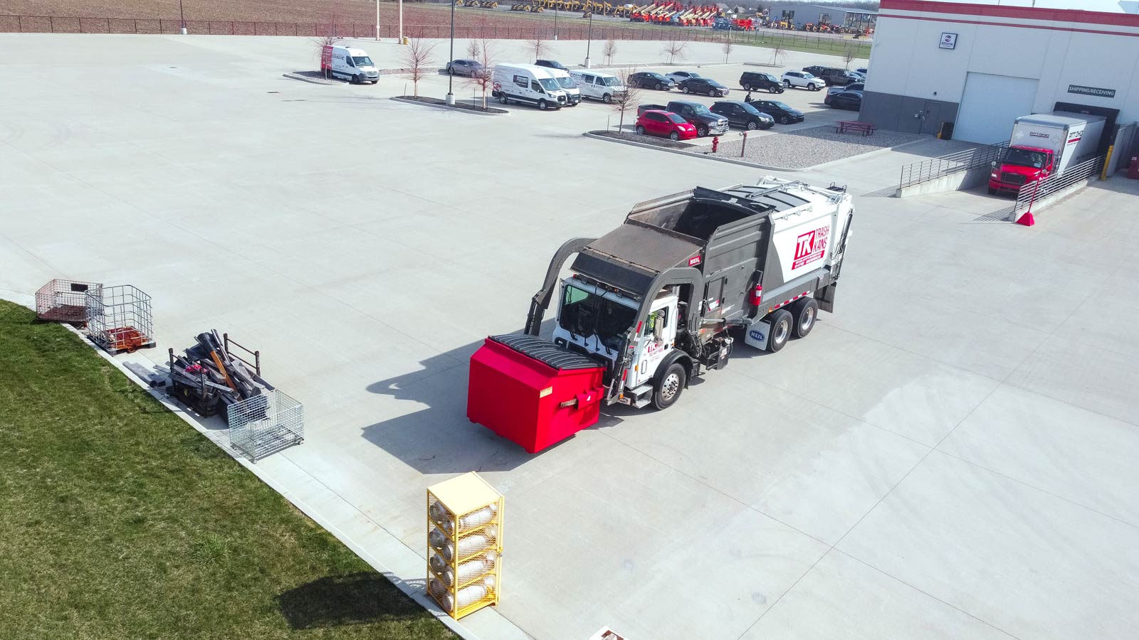 distribution center garbage truck
